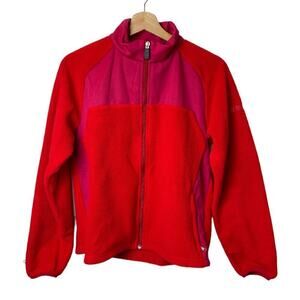 BMW Motorrad Red Fleece Full Zip Jacket Women's Size L
